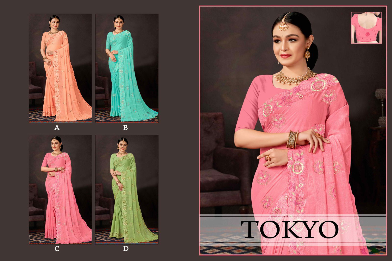 Ronisha Tokyo Designer Party Wear Sarees Catalog